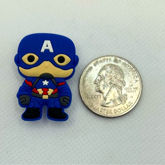 BOGO! Crocs Style Shoe Charms Jibbitz Superhero Marvel DC Avengers 8 pc Set NEW - Picture 3 of 4